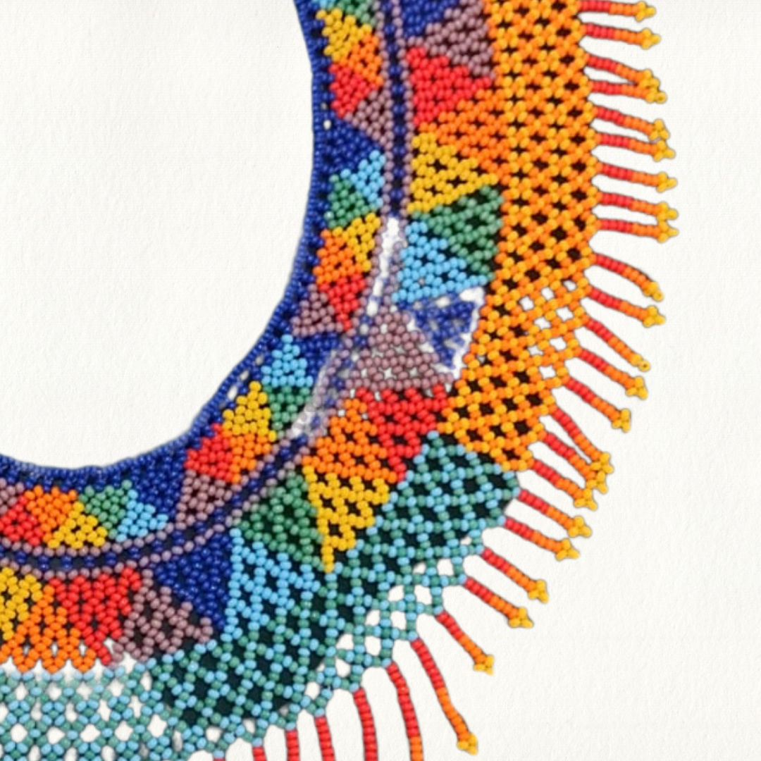 Huichol Beaded Necklace – Vibrant Art from Mexico