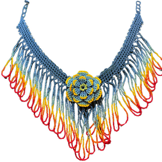 Huichol Beaded Necklace – Sacred Beadwork from Mexico
