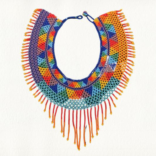 Huichol Beaded Necklace – Vibrant Art from Mexico