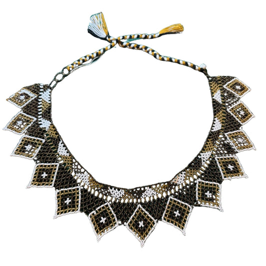 Huichol Beaded Necklace – Sacred Beadwork from Mexico