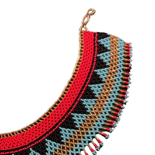 Huichol Beaded Necklace – Sacred Beadwork from Mexico