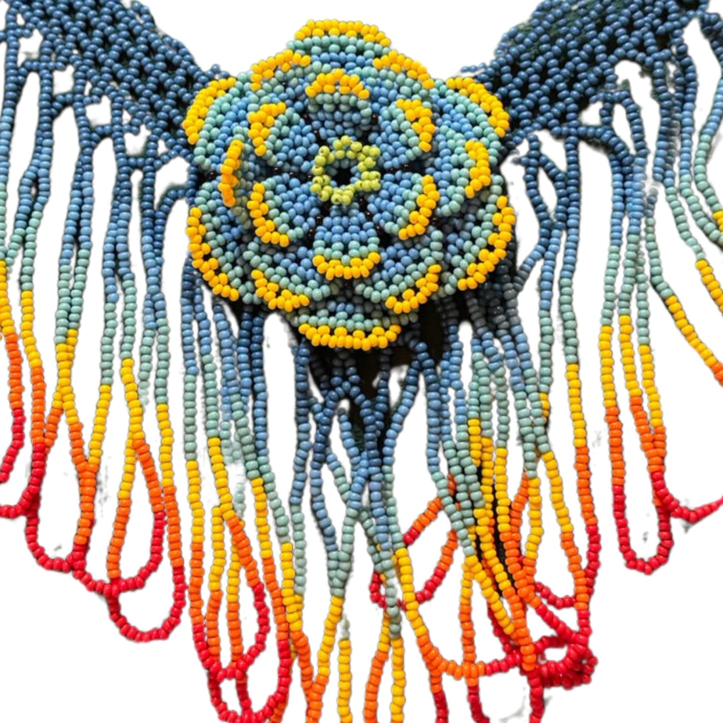 Huichol Beaded Necklace – Sacred Beadwork from Mexico