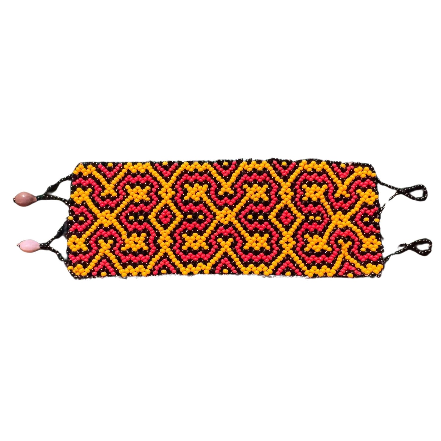 Shipibo Bracelet – Traditional Amazonian Handwoven Kené