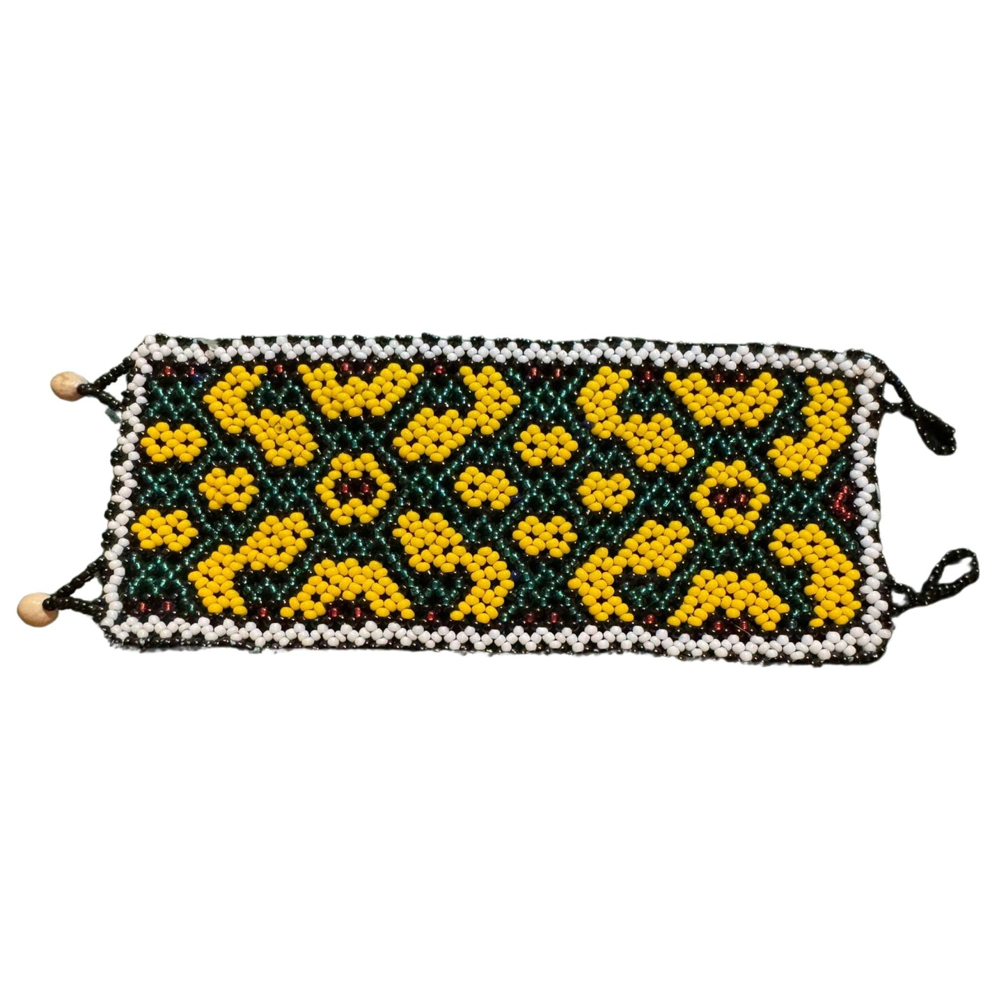 Shipibo Bracelet – Traditional Amazonian Handwoven Kené