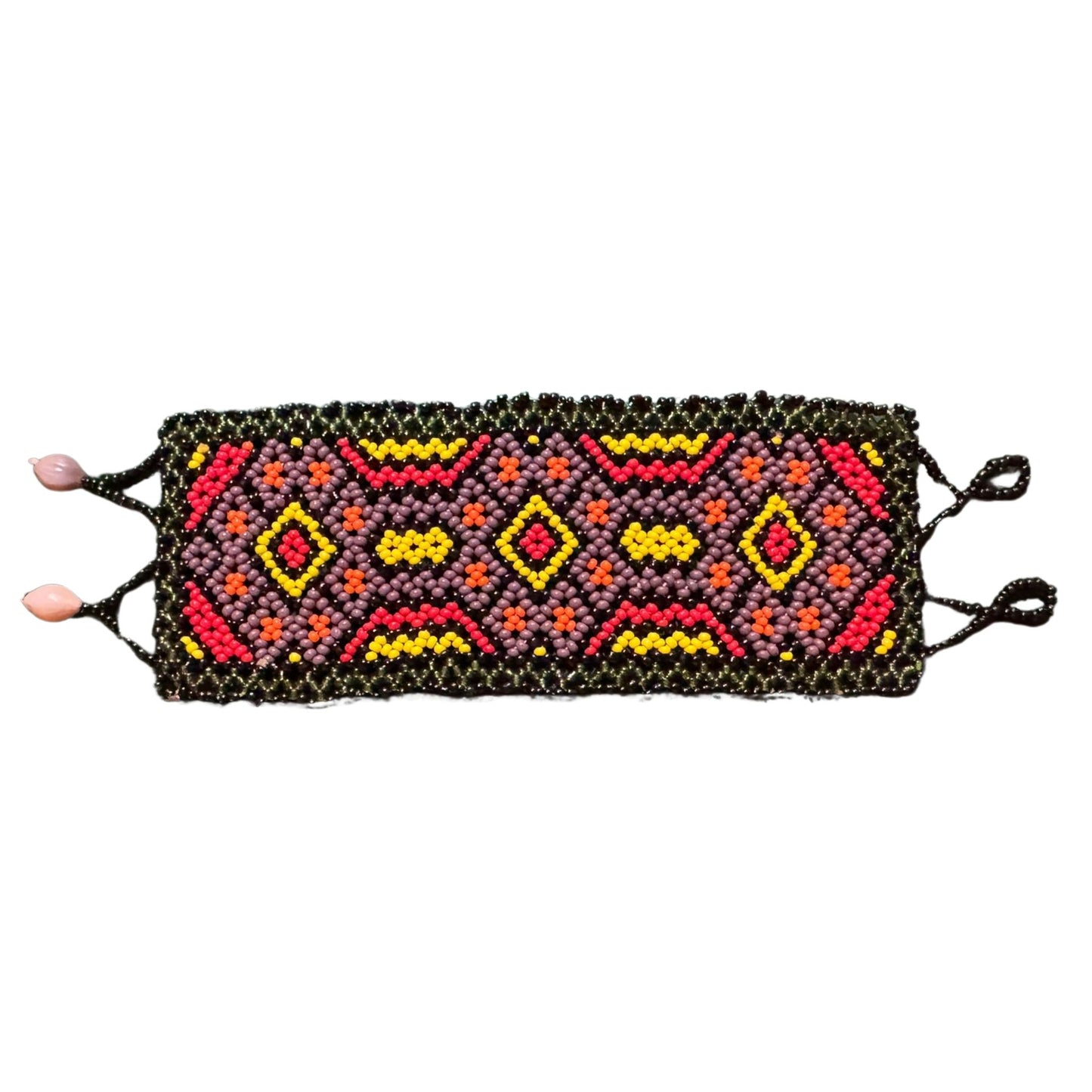 Shipibo Bracelet – Traditional Amazonian Handwoven Kené