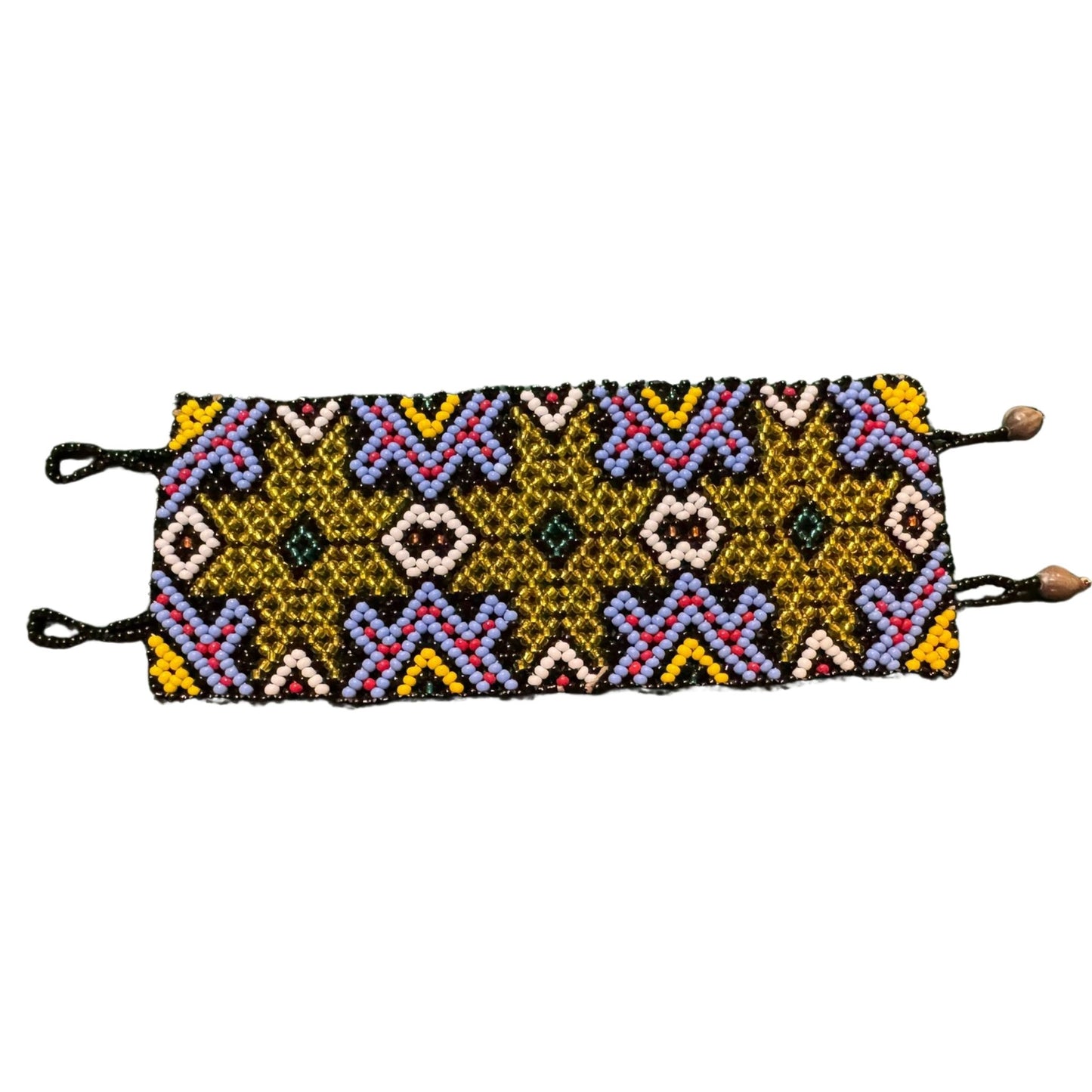 Shipibo Bracelet – Traditional Amazonian Handwoven Kené
